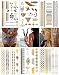 COKOHAPPY 6 Sheets Jewelry Temporary Tattoo , Universe Wing Feather Dream Catcher Flash Metallic Tattoo in Gold Silver , Easy to Apply and Long Lasting for Women