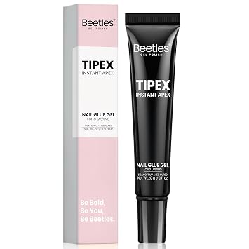 Beetles Tipex Instant Apex Nail Tips, 512Pcs Long Stiletto&Tipex Nail Glue 20g Solid Nail Glue Gel