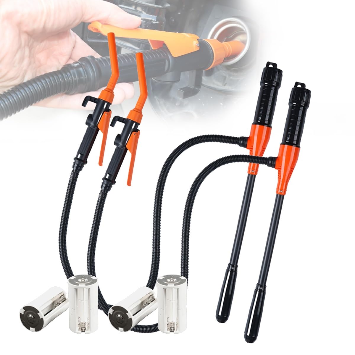 Pompe à batterie portable – Pompe à siphon électrique facile à utiliser pour le transfert de gaz, diesel et eau