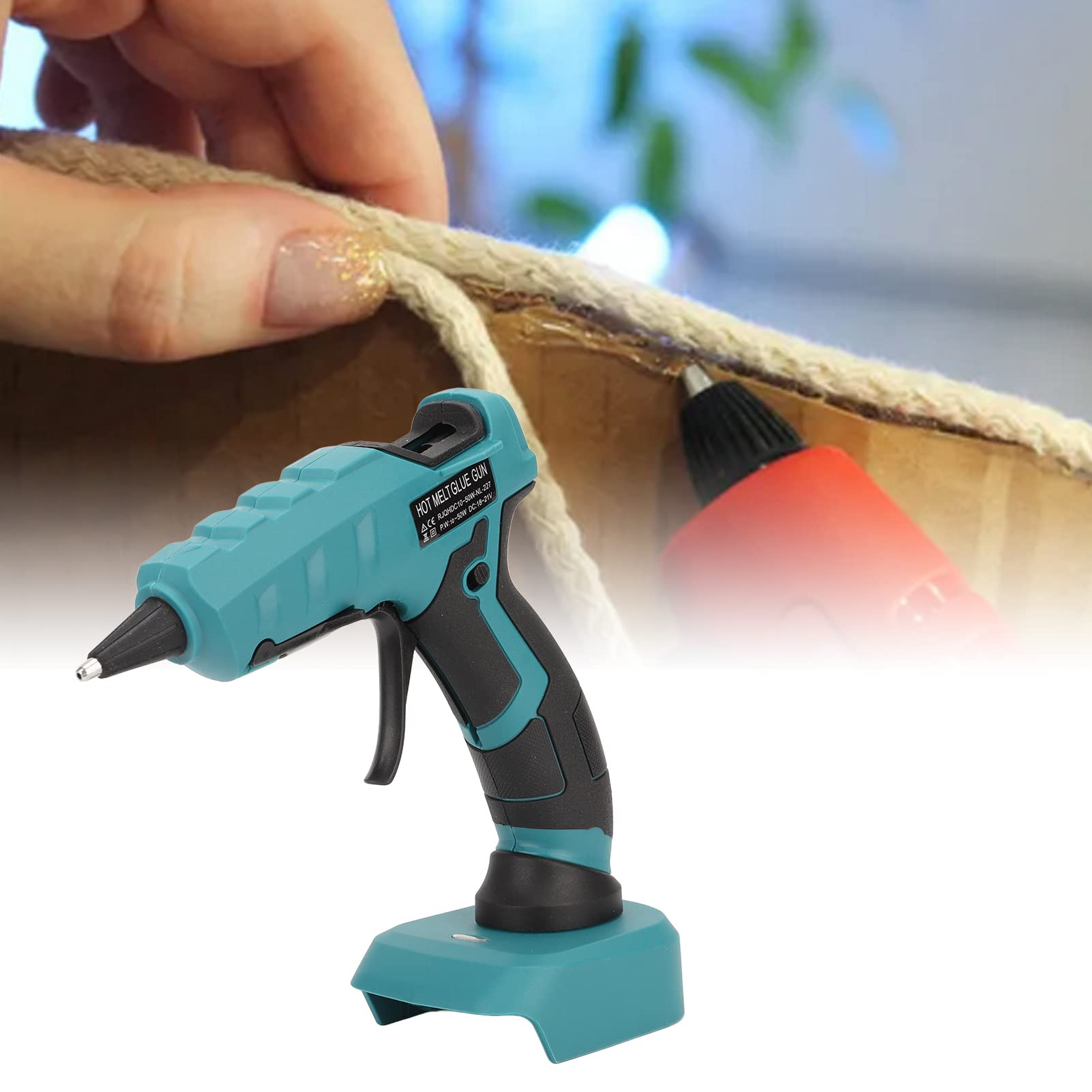 Colla a caldo senza fili Preriscaldamento rapido Colla portatile per scottature compatibile con batterie da 18 V per riparazioni domestiche fai-da-te Vacanze
