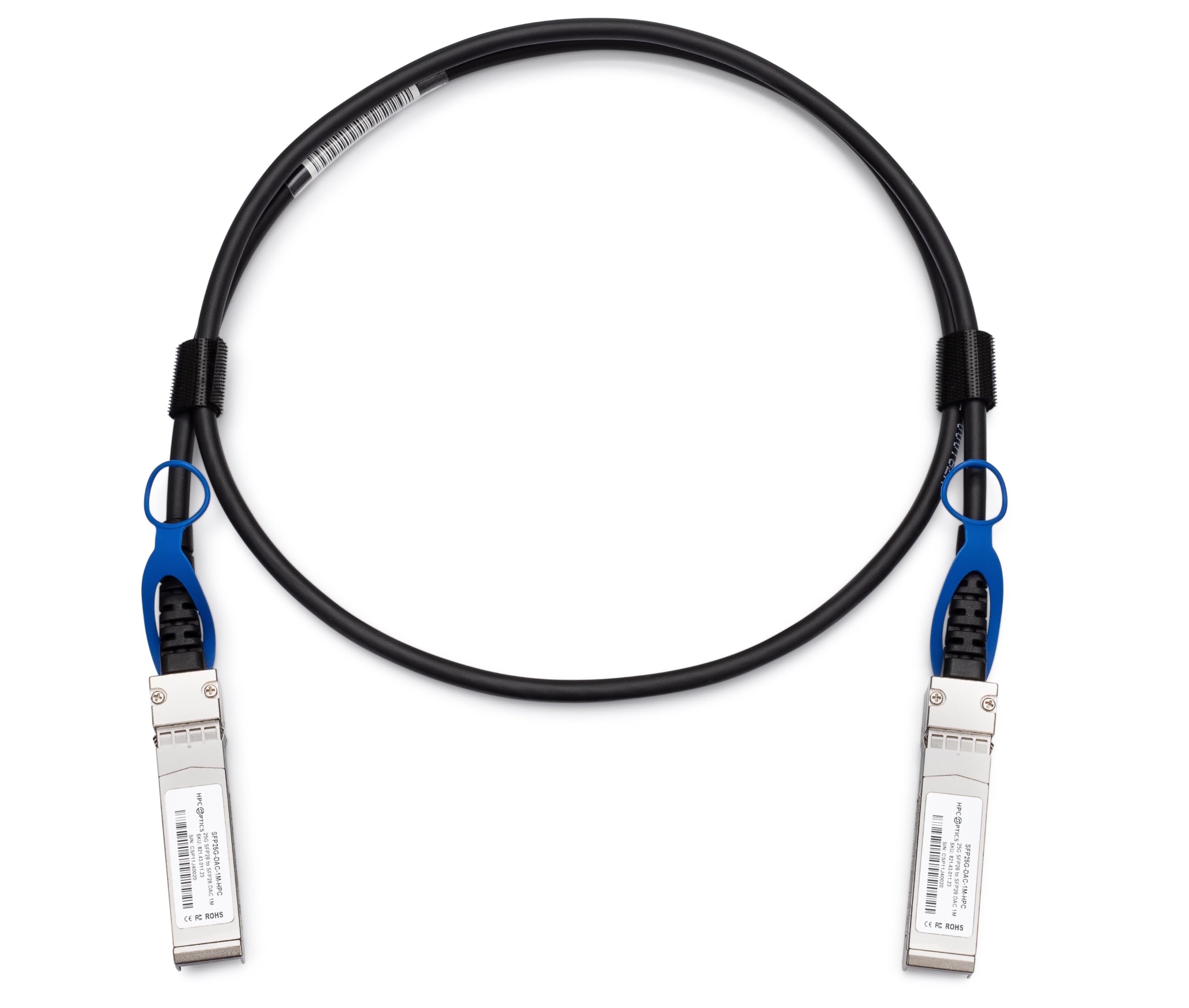 HPC Optics Compatible with Mellanox MCP2M00-A001 SFP28 to SFP28 1m Twinax Cable | 25G 1-Meter Passive DAC MCP2M00-A001-HPC