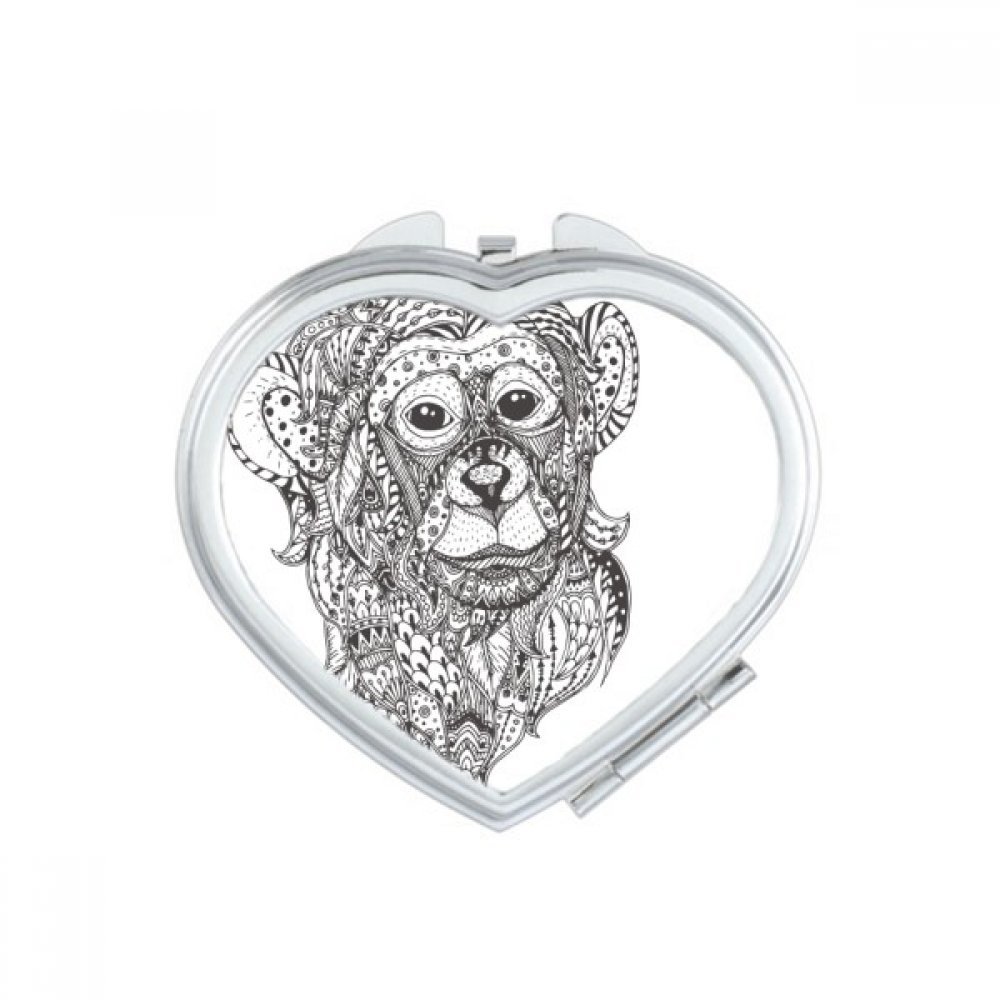 Miroir compact maquillage grenouille cœur mignon et de poche