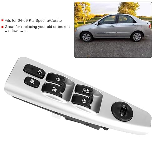 Miniatura 5 de 93570 2F200 Interruptor de ventana principal del conductor del coche apto para interruptor Kia Spectra Cerato 2004 2009, control de potencia