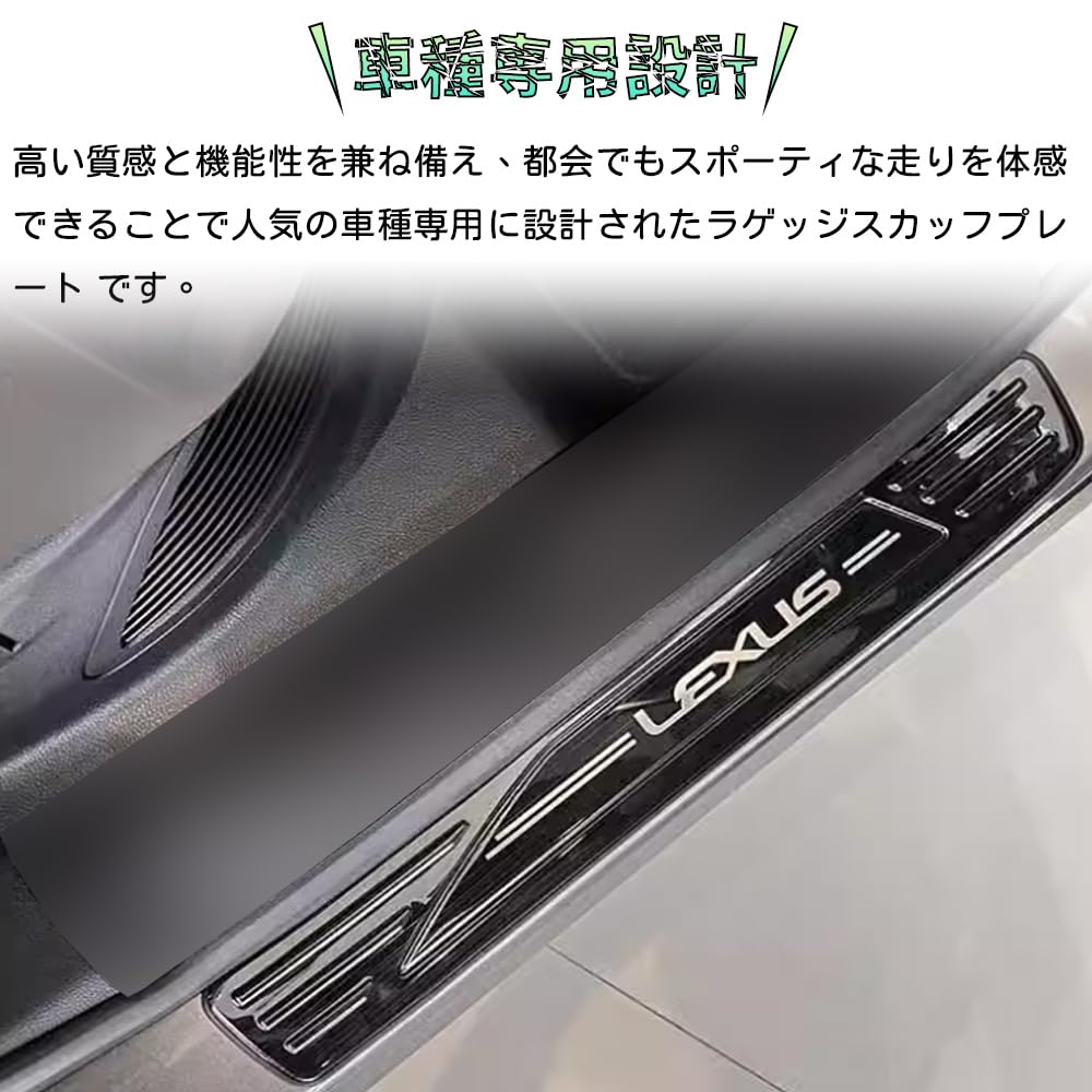 LEXUS 現行RX（2022年11月）ブラックスカッフプレート7点セット