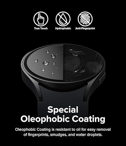 Miniatura 9 de Ringke Paquete de 4 protectores de pantalla compatibles con Samsung Galaxy Watch 6 (1.732 pulgadas), vidrio templado protector de dureza 9H