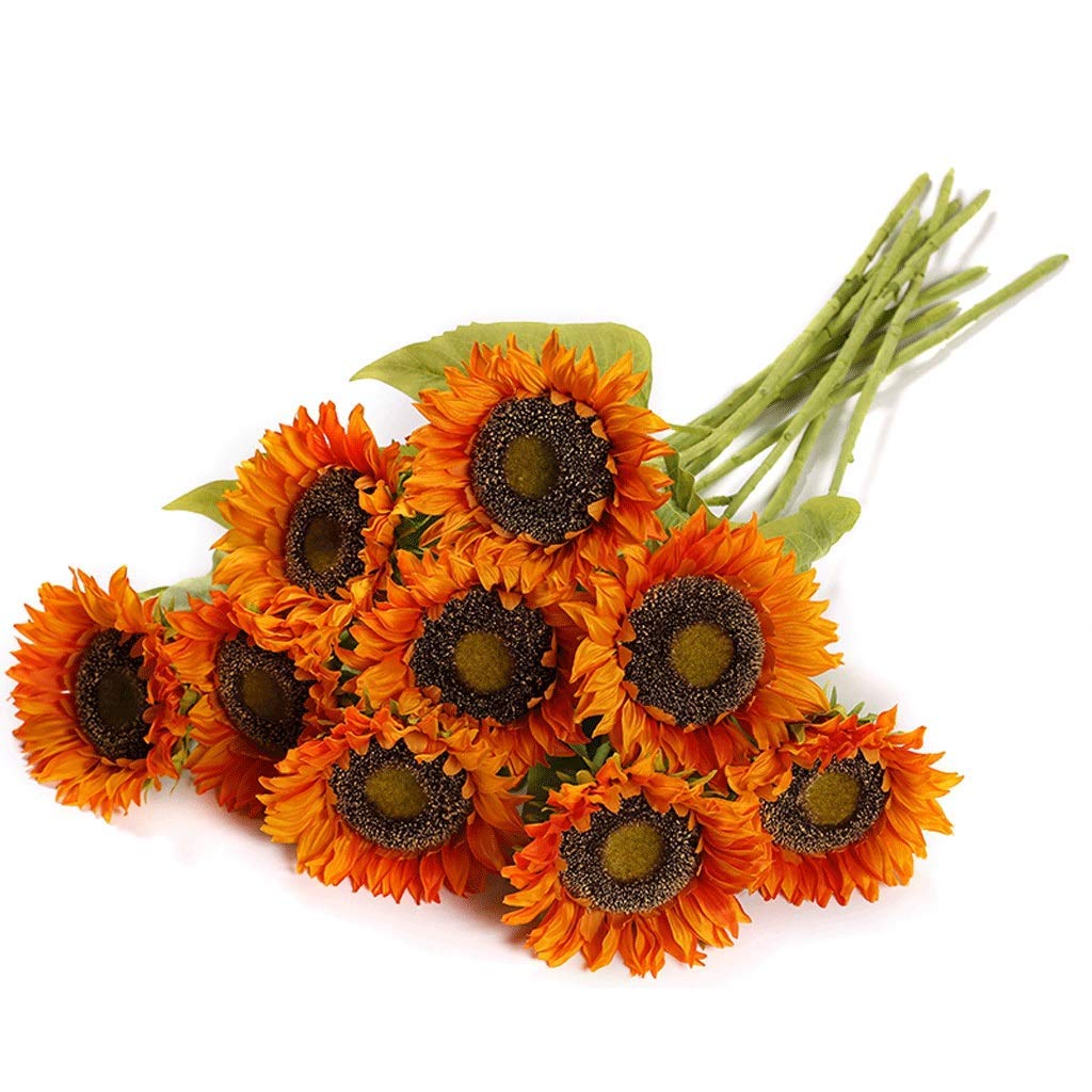 XDLEDMKIZ Artificial Flowers Sunflower Simulation Bouquet Home Living Room Bedroom Desktop Decoration Crafts Fake Flowers,A