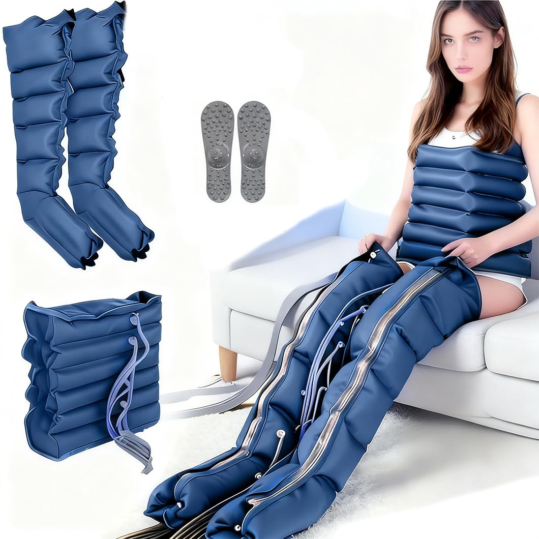 Professionale Apparecchio Massaggiatore︱Pressoterapia per Casa per Gambe L︱ Massaggiatore Compressione d'Aria per Gambali e Addome︱ 6 Camere d’Aria(Pacchetti Combinati Opzionali)