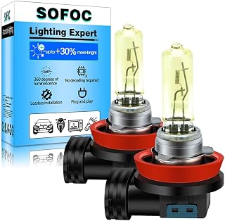 SOFOC H9 12V 65W ハロゲン 2000LM 黄 フォグ/ハイ/ロービーム PGJ19-5 2個