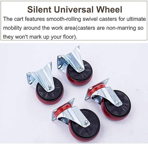 Miniatura 4 de OMOONS Beauty Salon Cart Trolley Carro Clasificador De Lavandería Plegable ResistenteCarro De Lavandería Con Ruedas De Cesto Comercial Con Bolsas