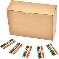 Vista 2 de Madisi Crayons Bulk Pack, Regular Size, 4 Colors, 150 Packs, 600 Count
