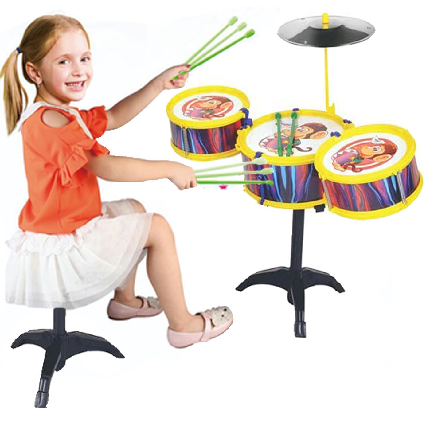 Iyaan Kids Small Drum Set Toy Musical Drum Set Musical