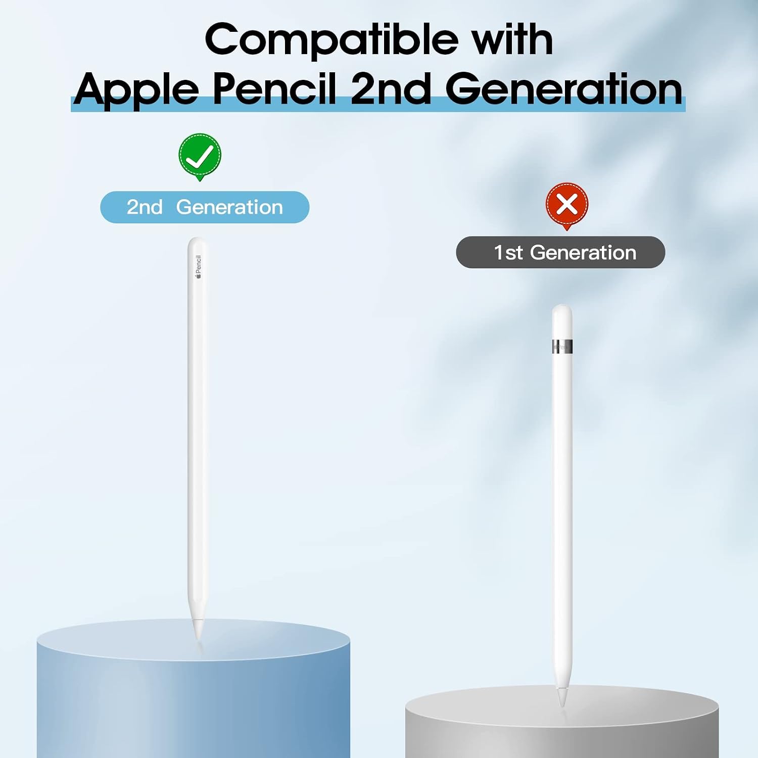 TiMOVO Holder Case Fit Apple Pencil 2nd Generation, Retractable Protective Pencil Case Cover with Sturdy Clip for Apple Pencil 2nd Gen,Sky Blue