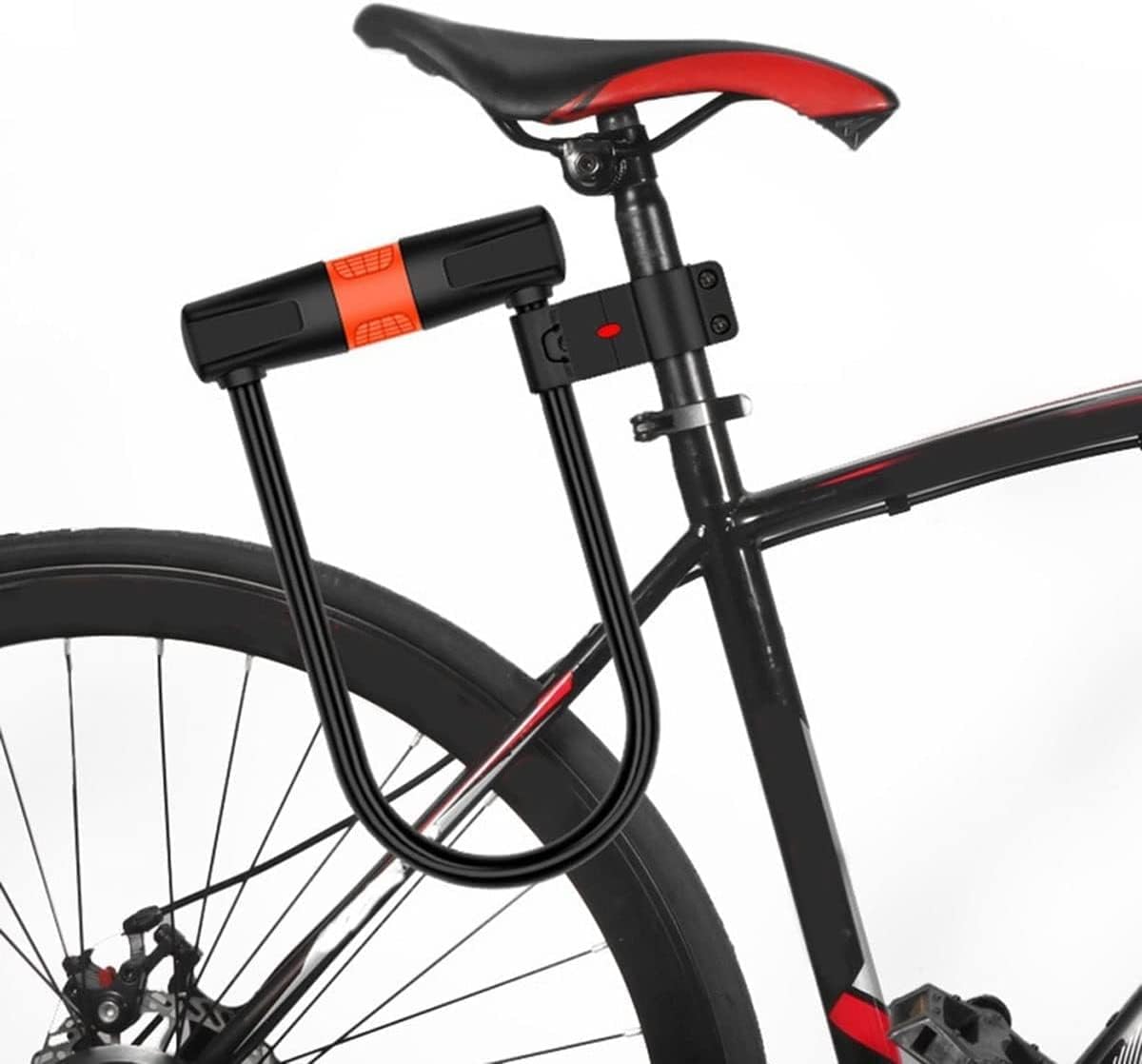 Anti Theft Bike U-Shaped Lock,Steel Cable Key Mountain Bike Accessories Chain Lock for Bike Motorcycle Electric s Anti-Theft Lock