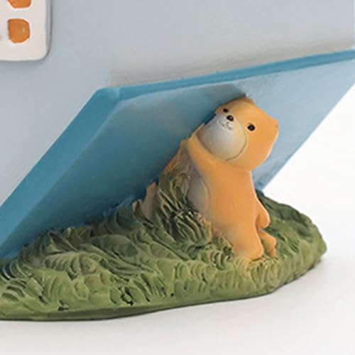 Miniatura 3 de Maceta para suculentas, decoración de perro y gato en forma de casa con agujeros de drenaje, maceta decorativa multifuncional creativa para