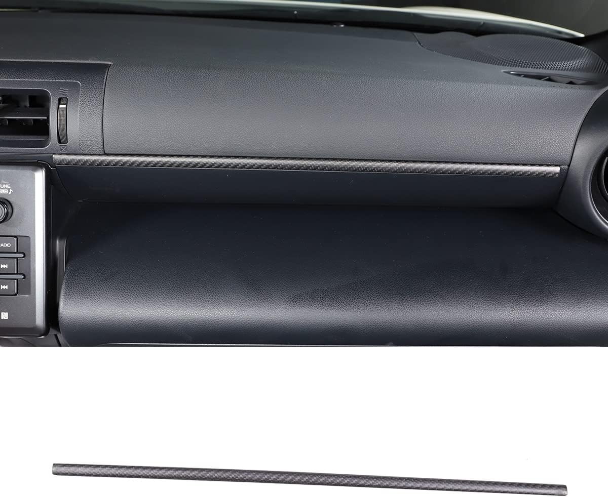 Fit for Toyota 86 Subaru BRZ 2022 Real Carbon Fiber Car Decorative Strip on co-Pilot Glove Box Panel Cover Car Interior Accessories (Matte Carbon)