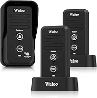 Vista 1 de Wuloo Timbre de intercomunicador inalámbrico para aula en casa, timbre electrónico impermeable con rango de 1/2 milla, 3 niveles de volumen, batería