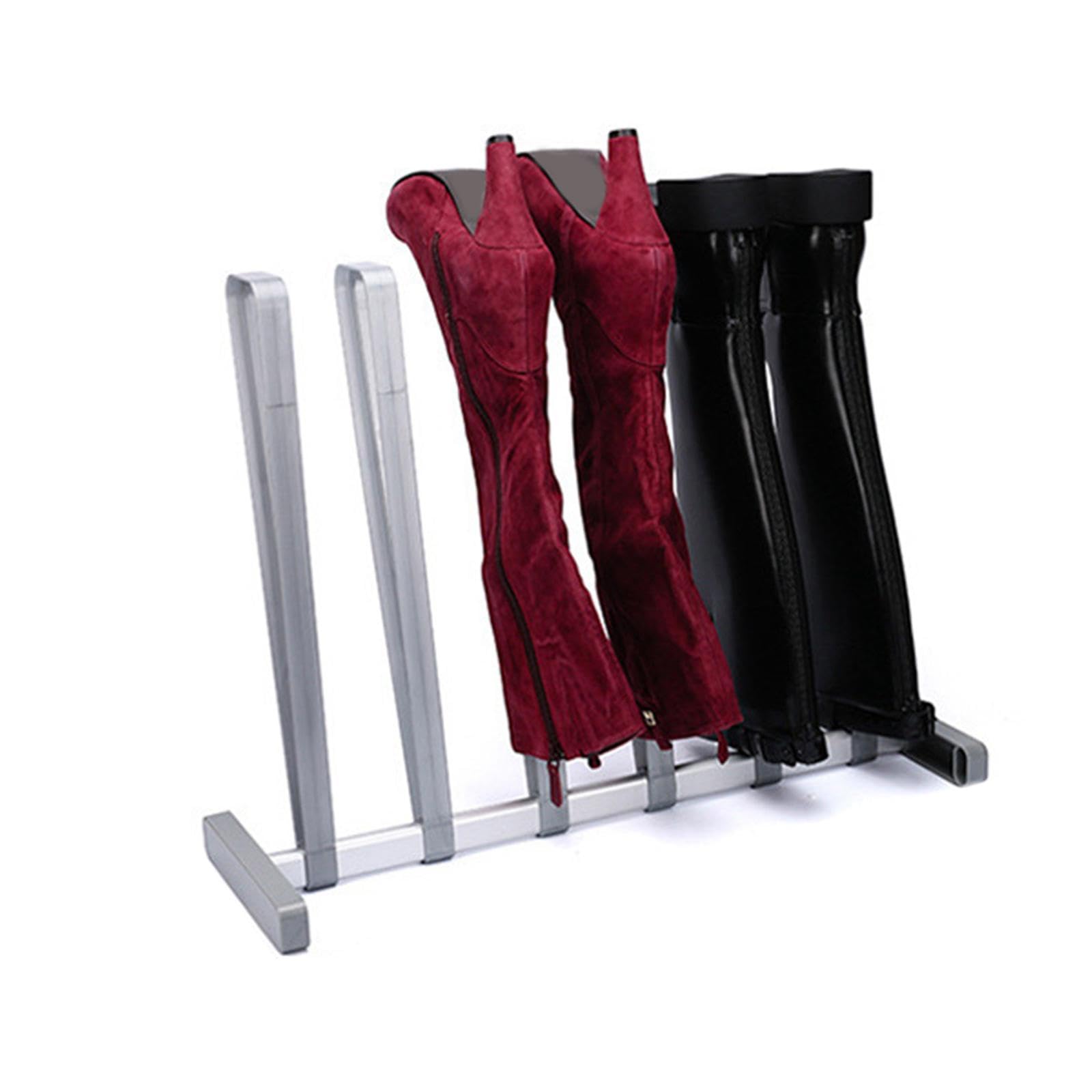 Estante de metal para botas altas, solución de fácil almacenamiento, soporte vertical para botas, duradero, ahorra espacio, accesorios para el hogar y el armario