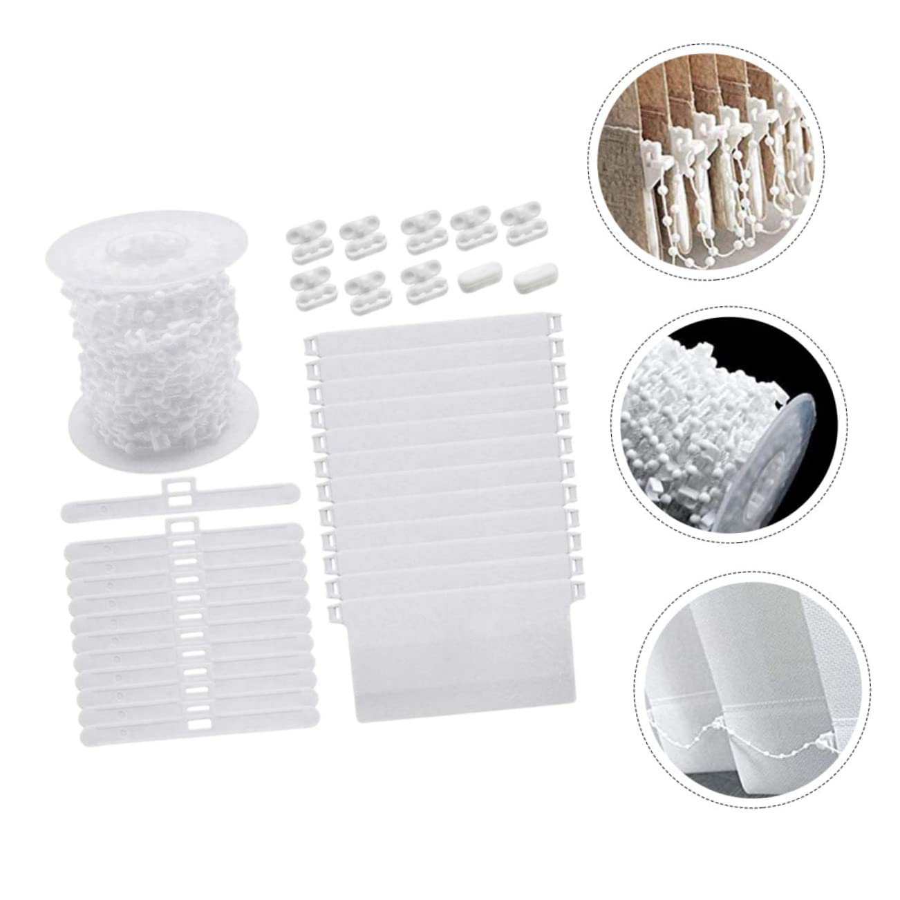 Garneck Romantic Blind Decor Bead Chain Weights for Vertical Blinds Blind Chain Set Connector Easy Install Kit