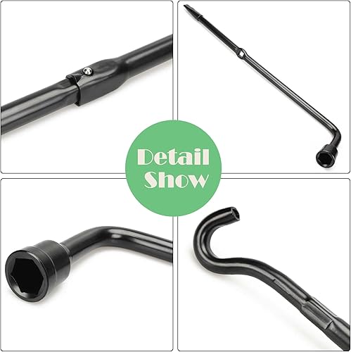 Miniatura 3 de Juego de herramientas de reparación de neumáticos para Ford F-150 2002-2014 Llave de llanta de repuesto y gato de tijera de 2 toneladas, juego de