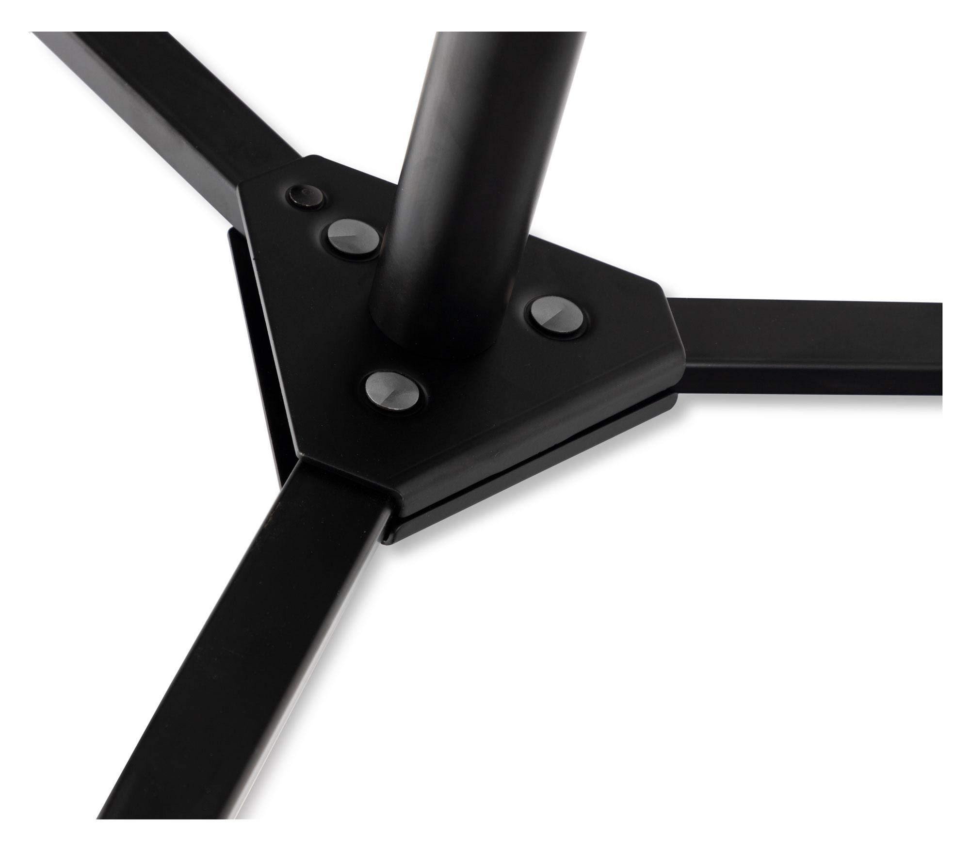 Pronomic Set Da 2 SLS-20 Supporto Per Monitor Da Studio Pieghevole - Piedini Pieghevoli - Regolabile In Altezza Da 75 Cm A 130 Cm - Piano Con Fascia A Strappo - Nero