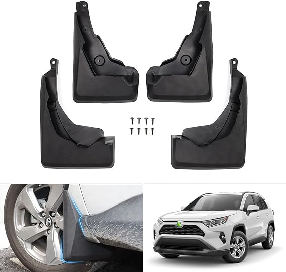 Powerty Mud Flaps Splash Guards Custom Fit for Toyota RAV4 2019 2020