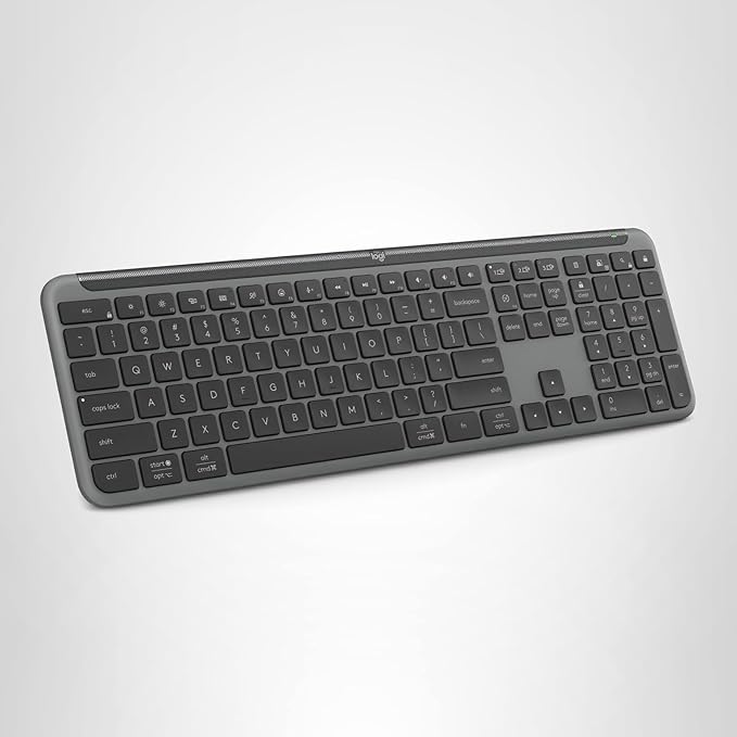 Logitech Signature Slim K950 Wireless Keyboard, Sleek Design, Switch Typing Between Devices, Quiet Typing, Bluetooth, Multi-OS, Windows, Mac, Chrome - Graphite