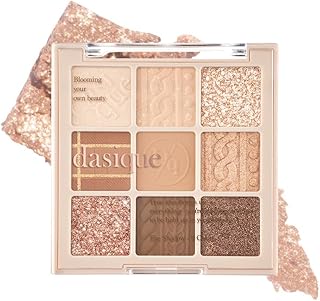 dasique Shadow Palette #15 Beige Knit l Vegan, Cruelty-Free l 9 Blendable Shades in Smooth Matte and Shimmer Finishes with Gorgeous Pearls