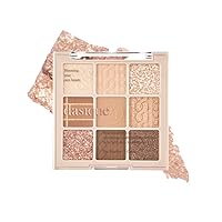 Vista 14 de dasique - Paleta de sombras #01 Sugar Brownie, libre de crueldad, 9 tonos combinables en acabados mate suave y brillante con hermosas perlas