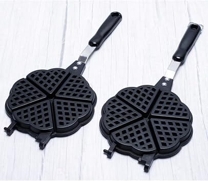 Hot Sand Waffle Maker Waffle Maker Professional Cast Iron Waffle Grill Pan Sandwich Toaster Cake Making Double Headed Rectangular Waffle