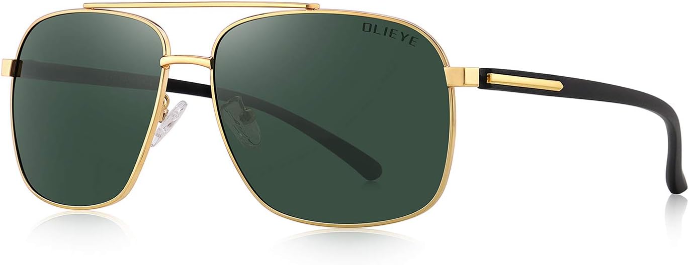 OLIEYEMen HD Polarized Driving Sunglasses for Men-Classic Square Sunglasses