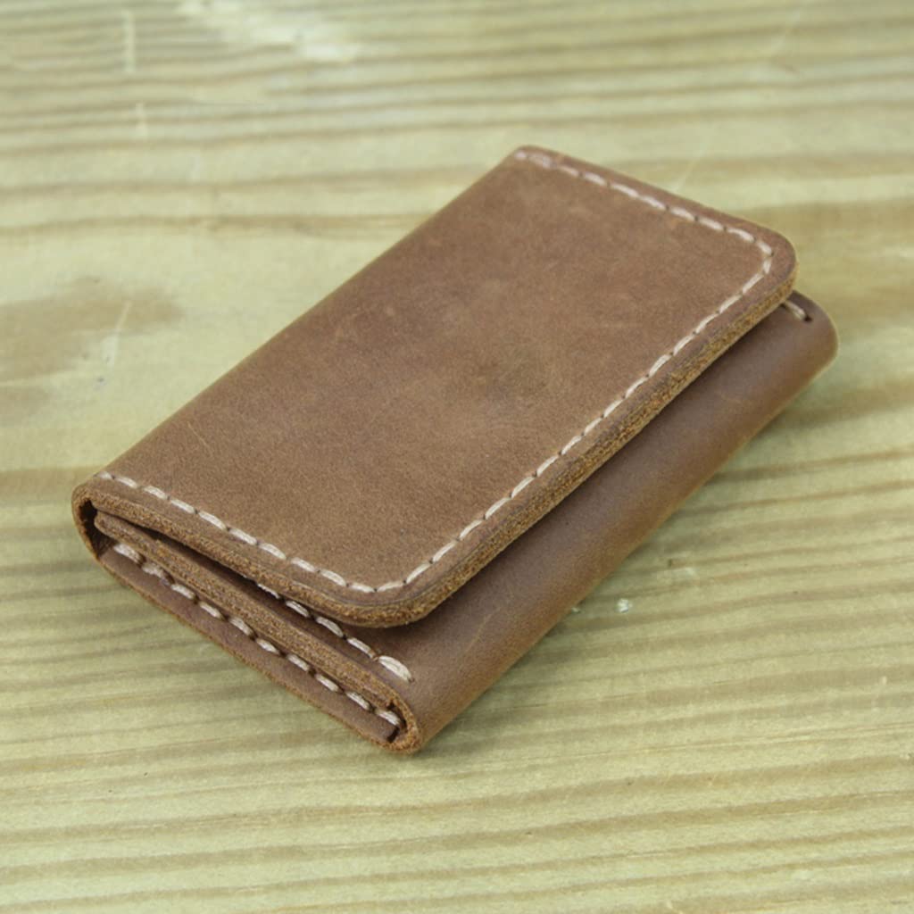 MOBYGKFY Handcrafted Card Wallet Leather Holder Business Case Ornaments