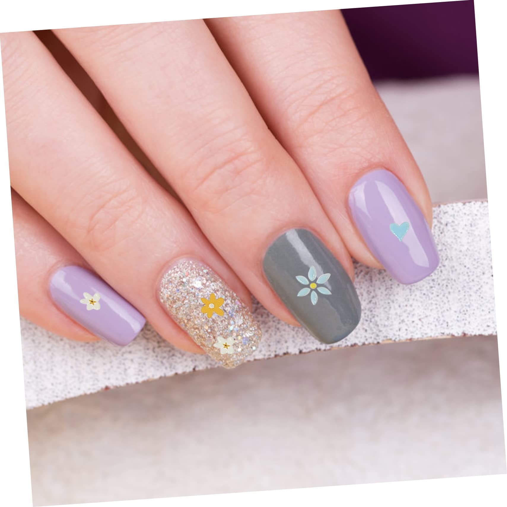BESTYASH 5 Set Adesivi Per Chiodi in Rilievo 5d Manicure Se Stesso Unghia Con Adesivo Per Unghie in Rilievo Decalcomania Per Unghie Etichetta 3 Pezzi*5