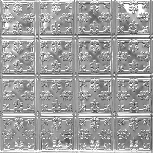 Florentine 2 ft. x 2 ft. Tin Plated Steel Wall and Ceiling Patterns Nail Up Steel (Unfinished) 12 Pack