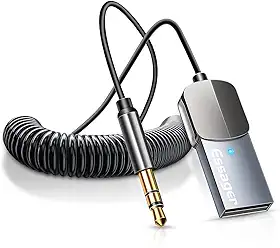 Adaptador Aux Bluetooth para carro, receptor Bluetooth 5.0 com cancelamento de ruído Essager, música sem perdas USB para adaptador de áudio de 3,5 mm com microfone embutido para kits