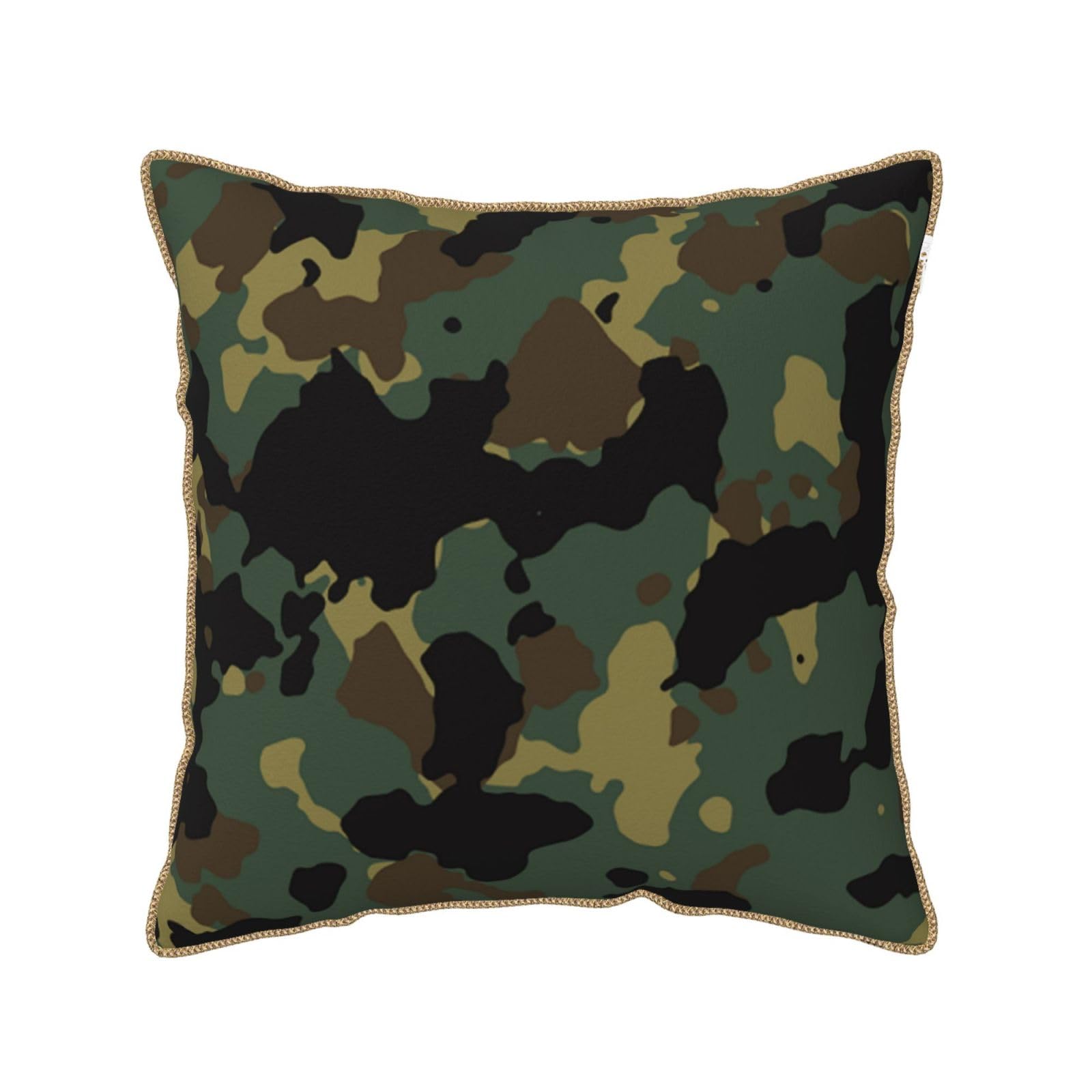 Housse de coussin velours camouflage pour deco salon moderne et canape cosy