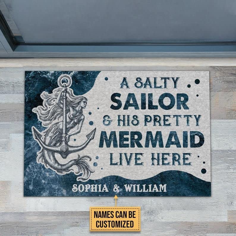 Paillasson personnalisé Sailor pour une décoration de chambre et entrée style marin