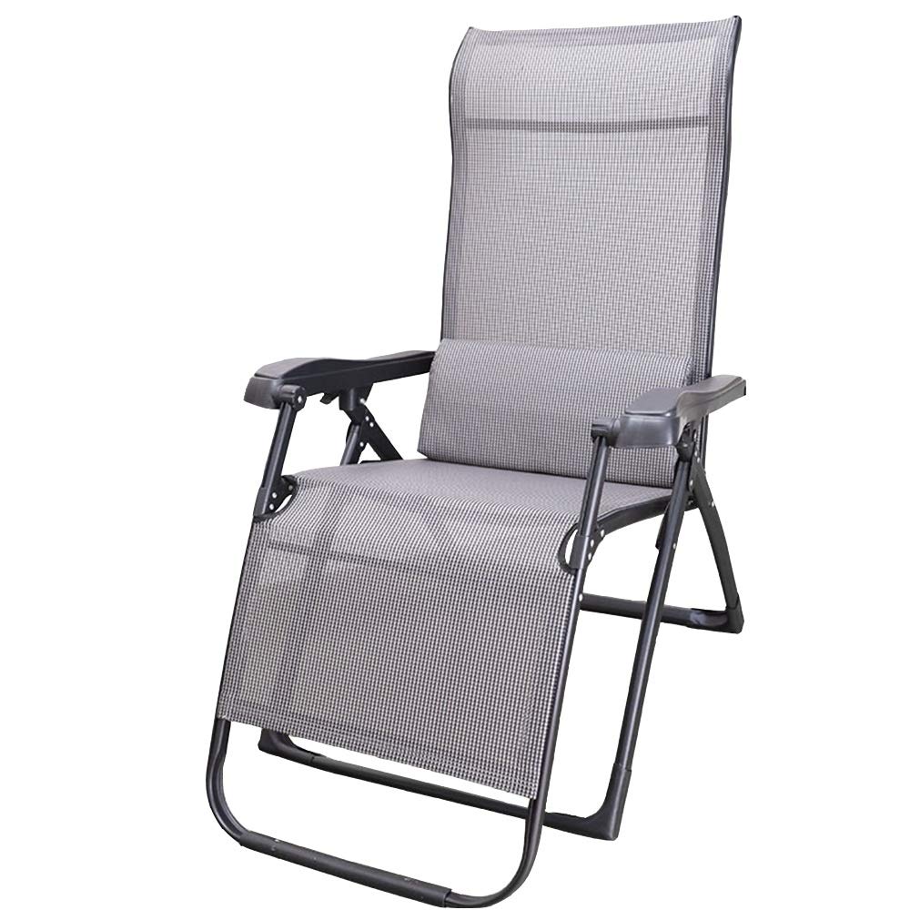 Bain de soleil pliable pour terrasse et plage avec dossier réglable et coussin - Coloris A