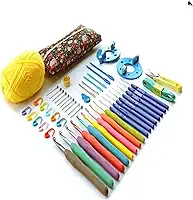 Kit-Premium Crochê Amigurumi 16 Agulhas Com Estojo e Acessórios - Oferece Todas as Ferramentas e Acessórios Necessários para Realizar Projetos Criativos com Precisão e Conforto