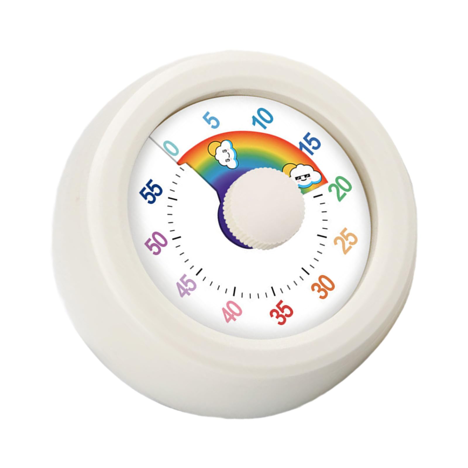Tsophreniq White Visual Timer Kitchen 0-60Minute Countdown Reminder Clock For Homework Focusing And Cooking Tasks Countdown For Kid