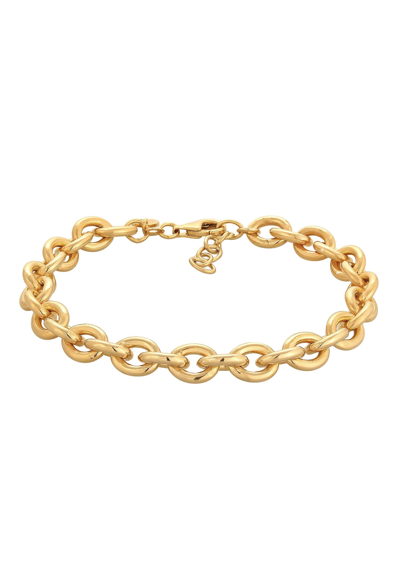 Elli Premium Bracelet Ladies Statement Coarse Elegant In 925 Sterling Silver Gold Plated