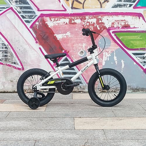 Image of 12 14 16 18 Inch Kids Bike BMX Style Bicycle with Training Wheels Coaster Brake for 2-10 Years Old Toddlers Boys Girls Multiple Colors