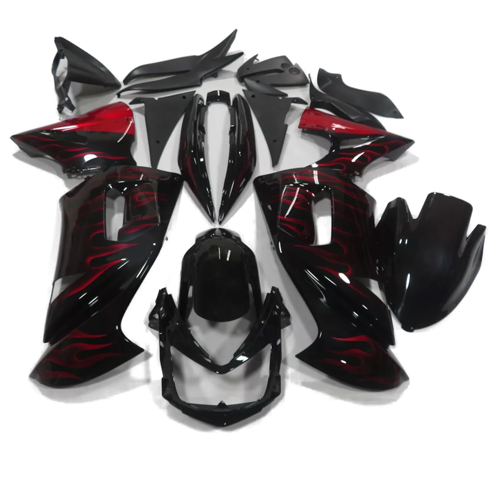 Amazon.com: ZXMOTO Red Flame Fairing Kit Fit For Kawasaki Ninja