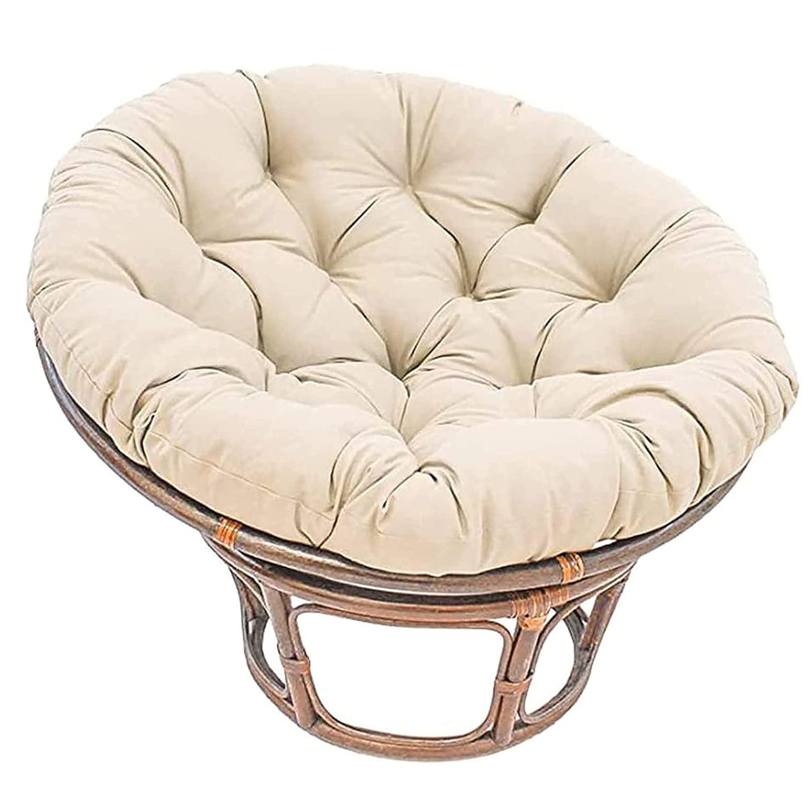 Bei, cuscino di ricambio per sedia a dondolo da giardino, impermeabile, rotondo, per interni ed esterni, 60 x 60 cm, cuscinetti morbidi spessi per tavoli