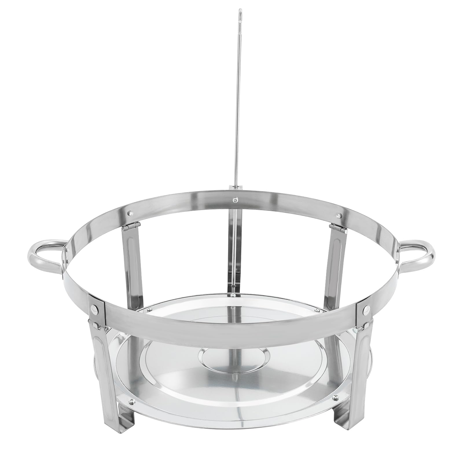 Chafing Dish rotondo 9 l, scaldavivande rotondo con coperchio sospeso, in acciaio inox, per buffet, feste di famiglia, banchetti