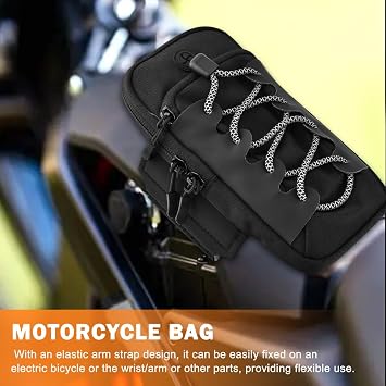 Electric Dirt Bike Frame Bag, Waterproof Phone Pouch & Battery Cover Storage Motorcycle Frame Bag with Charging Port, Fit Surron Light Bee Ultra Bee, Talaria , Segway X160 X260, E Ride Pro