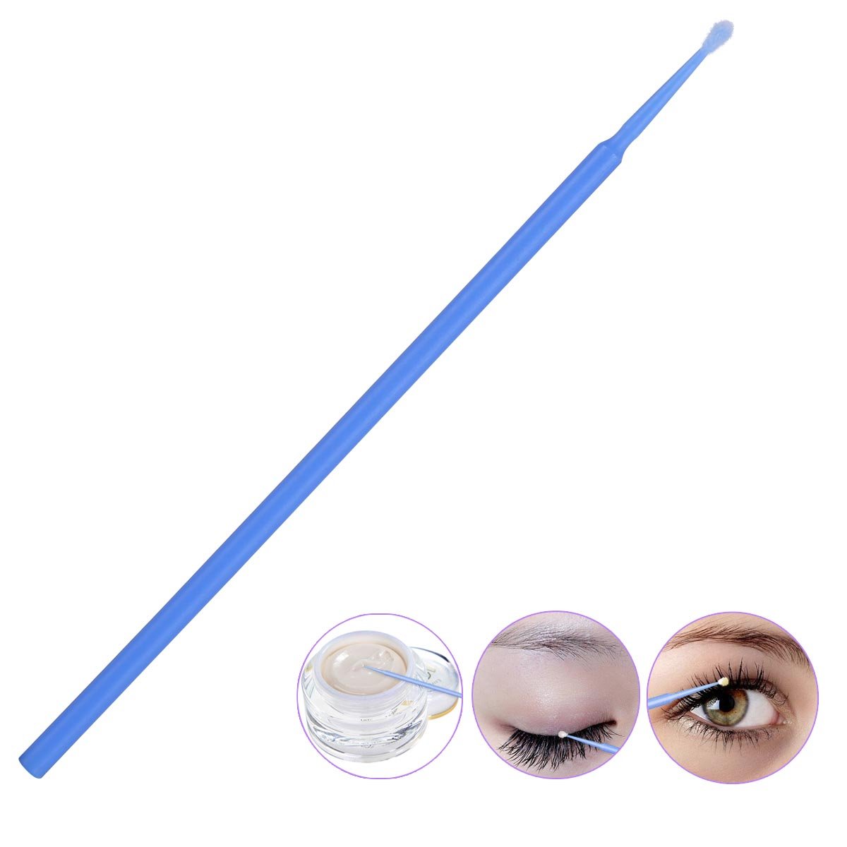 Disposable Micro Brushes Applicator, Micro Swabs Mascara Wands for Eyelash