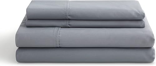 Miniatura 8 de Lucid Juego de sábanas de algodón de 600 hilos, bolsillos profundos de 14 pulgadas, juego de sábanas transpirables, esenciales para la habitación