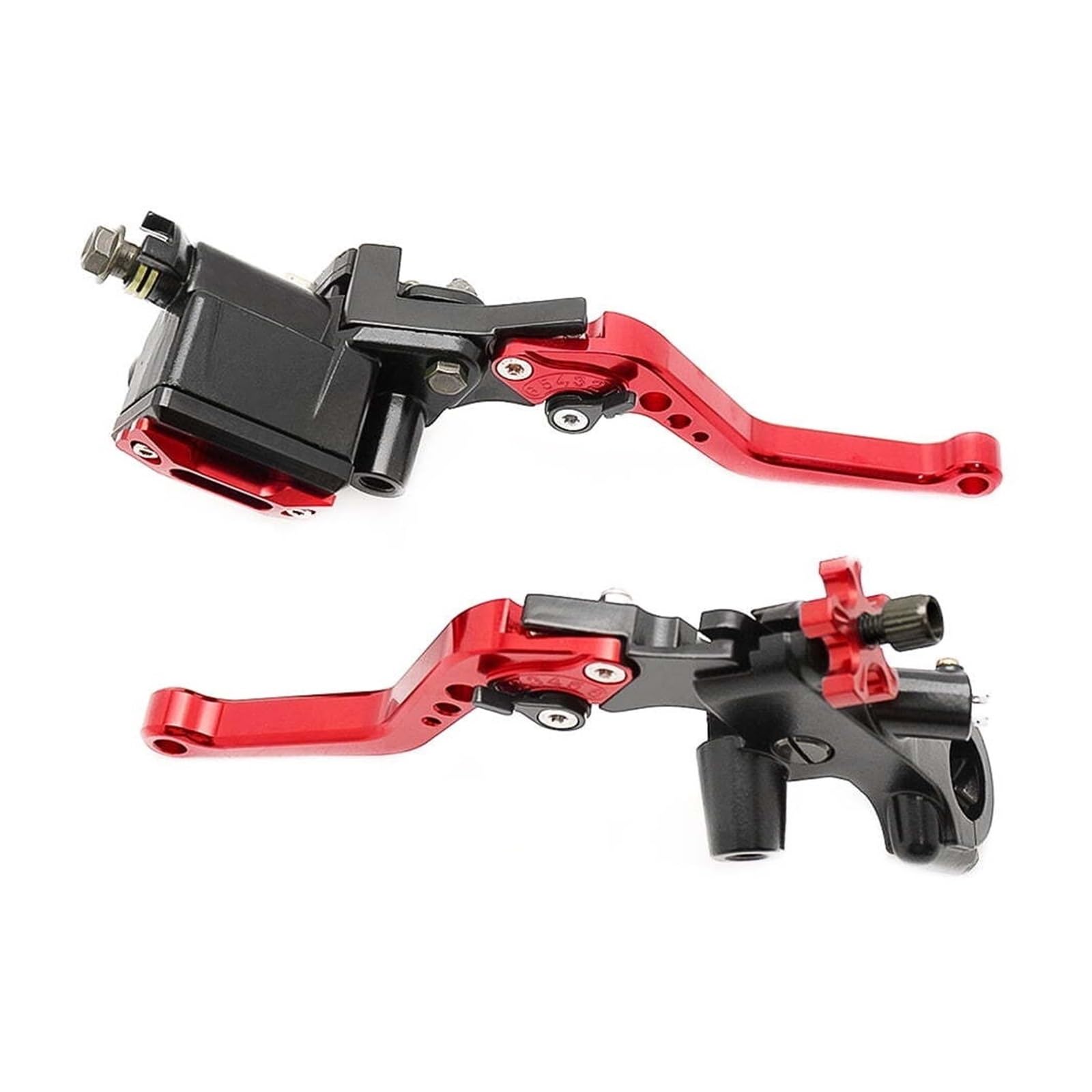 Generico Set di serbatoio leva frizione cilindro freno anteriore universale da 7/8'' CNC per moto
