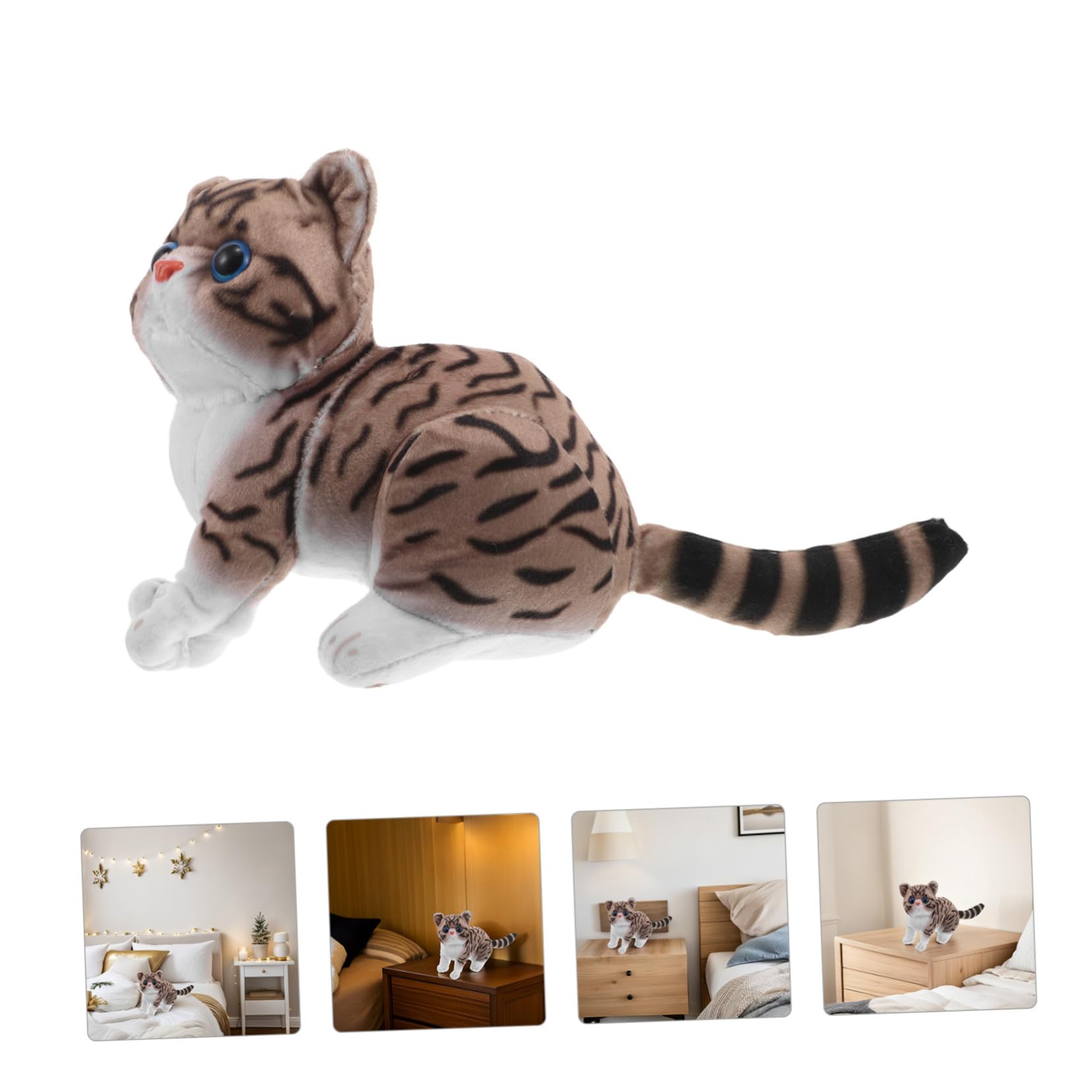 HANABASS 2 Piezas Peluches Gatos Adorables Diseño Cartoon y Mullido para Niñas y Decoración Hogar Coleccionables