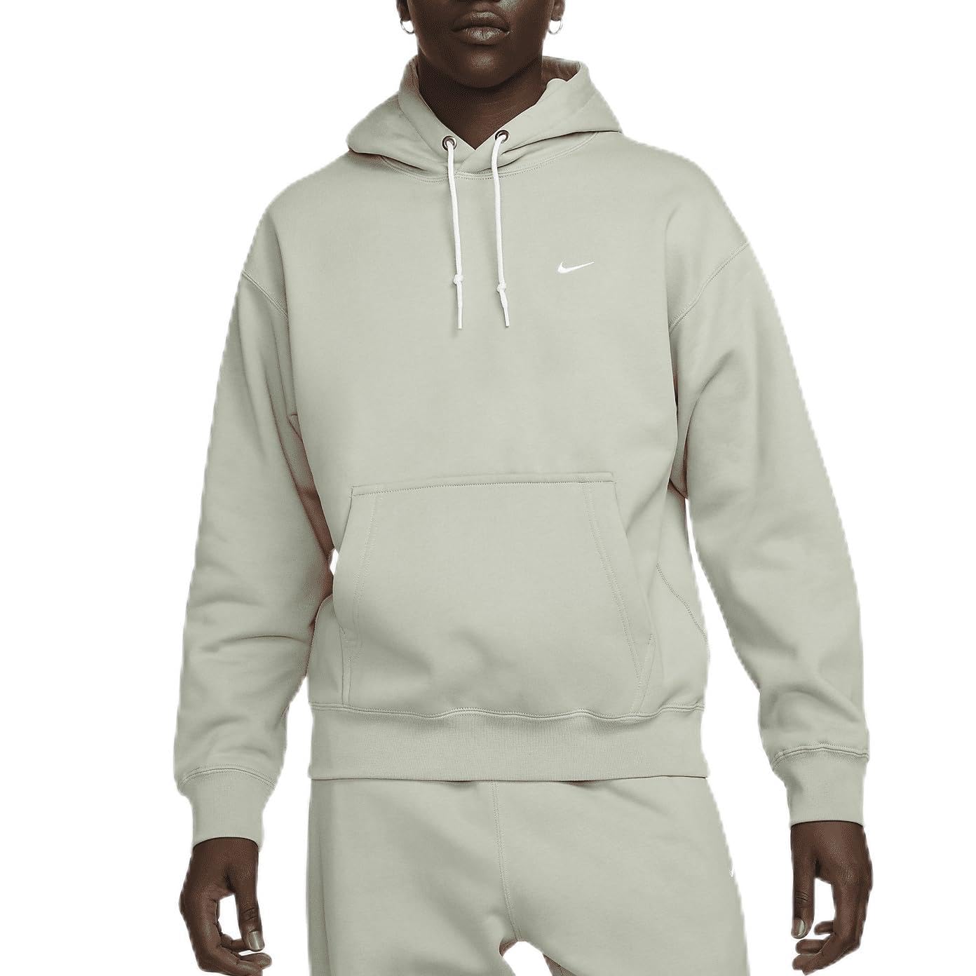 Nike Men's Jade Green/White Solo Swoosh Fleece Pullover Hoodie Fleece Hooded Sweatshirt (Uk, Alpha, M, Regular, Regular, )